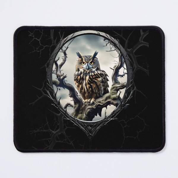 Item preview, Owl on a spooky tree branch designed and sold by FatCatStudios.