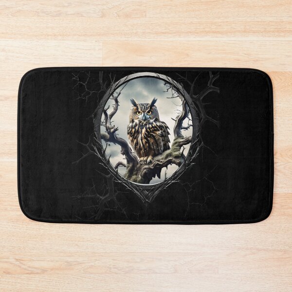 Item preview, Owl on a spooky tree branch designed and sold by FatCatStudios.