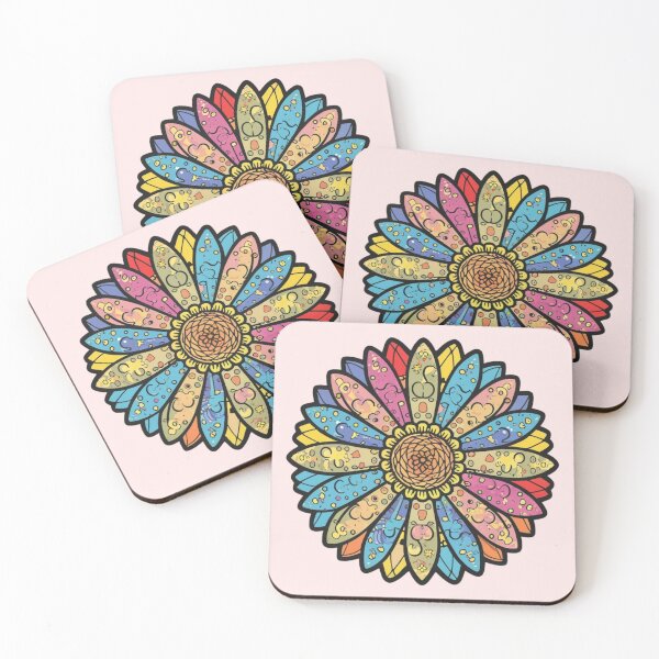 Item preview, Tattoo of Rainbow Daisy designed and sold by PatternInArt.