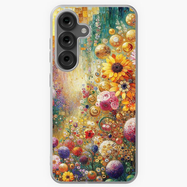 Vista previa del artículo con la obra «Jardín de flores de Gustav Klimt», diseñado y vendido por maniacfitness.