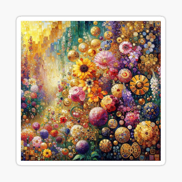 Item preview, Gustav Klimt Flower Garden designed and sold by maniacfitness.