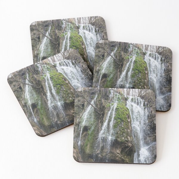 Item preview, Forest Bathing - Woodland Waterfall with Mossy Rocks designed and sold by Georgia Mizuleva.