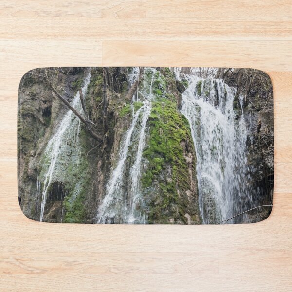 Item preview, Forest Bathing - Woodland Waterfall with Mossy Rocks designed and sold by Georgia Mizuleva.