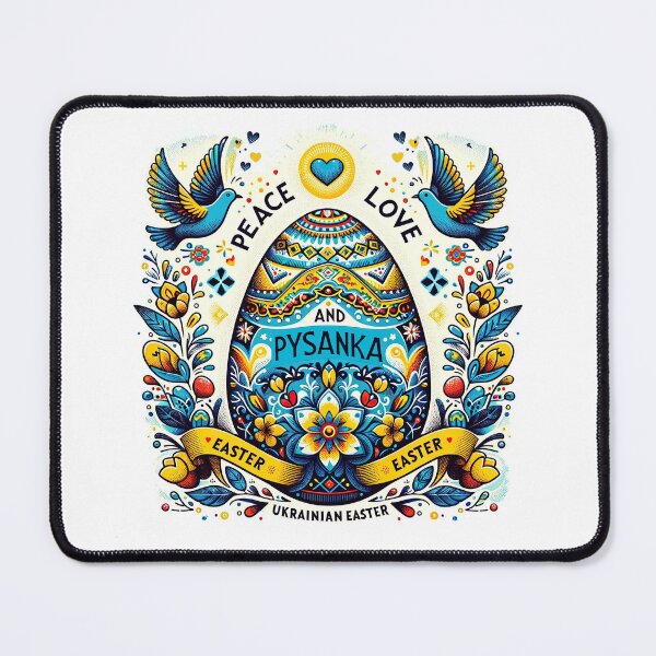 Item preview, Peace, Love, and Pysanka Easter Egg Celebration T-Shirt designed and sold by MAPDDesigns.