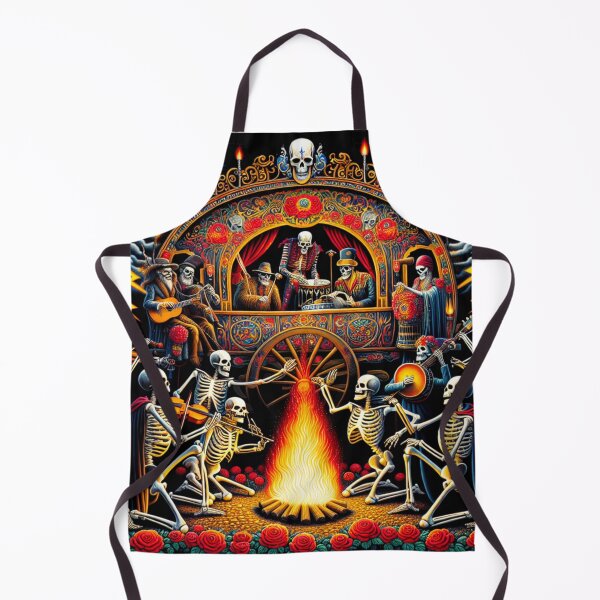 Item preview, Gypsy Dead Skeletons Celebrate By The Raging Camp Fire designed and sold by HippieFarms11.