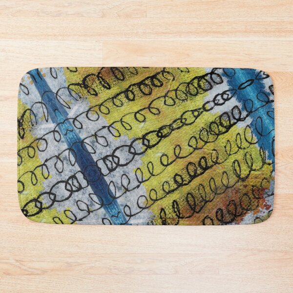 Item preview, Grunge Lacy Loops With Yellow And Blue designed and sold by KeksWorkroom.