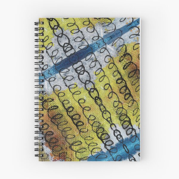 Item preview, Grunge Lacy Loops With Yellow And Blue designed and sold by KeksWorkroom.