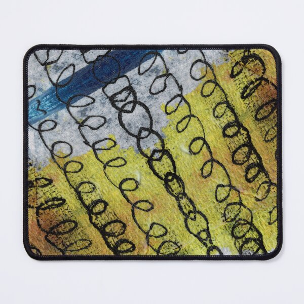 Item preview, Grunge Lacy Loops With Yellow And Blue designed and sold by KeksWorkroom.
