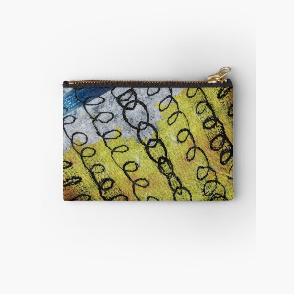 Item preview, Grunge Lacy Loops With Yellow And Blue designed and sold by KeksWorkroom.