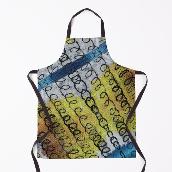 Item preview, Grunge Lacy Loops With Yellow And Blue designed and sold by KeksWorkroom.