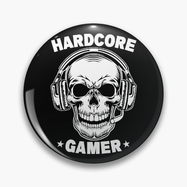 Item preview, Hardcore Gamer, Video Games, Skull, Gamer Cool designed and sold by Porcupine Tees ⭐⭐⭐⭐⭐.