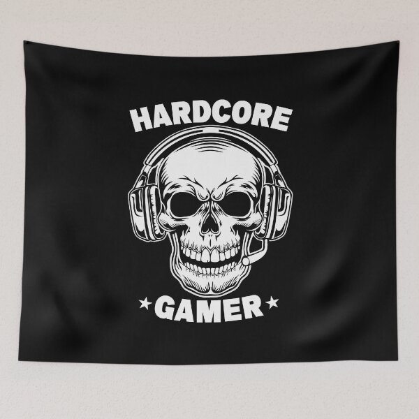 Item preview, Hardcore Gamer, Video Games, Skull, Gamer Cool designed and sold by Porcupine Tees ⭐⭐⭐⭐⭐.