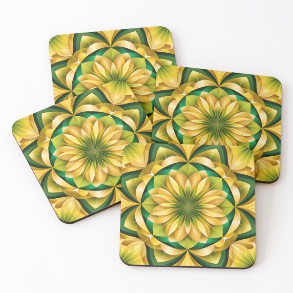 Item preview, Yellow and Green Floral Kaleidoscope designed and sold by CulturalTales.