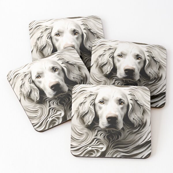 Item preview, Dog White on White designed and sold by VikArtStudio.