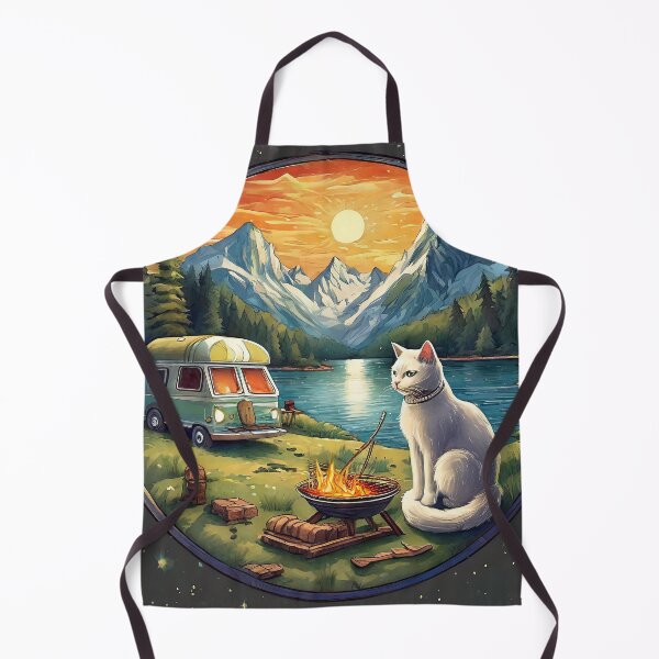 Aperçu de l'œuvre Cat camping daytime créée et vendue par Tomi Robert.