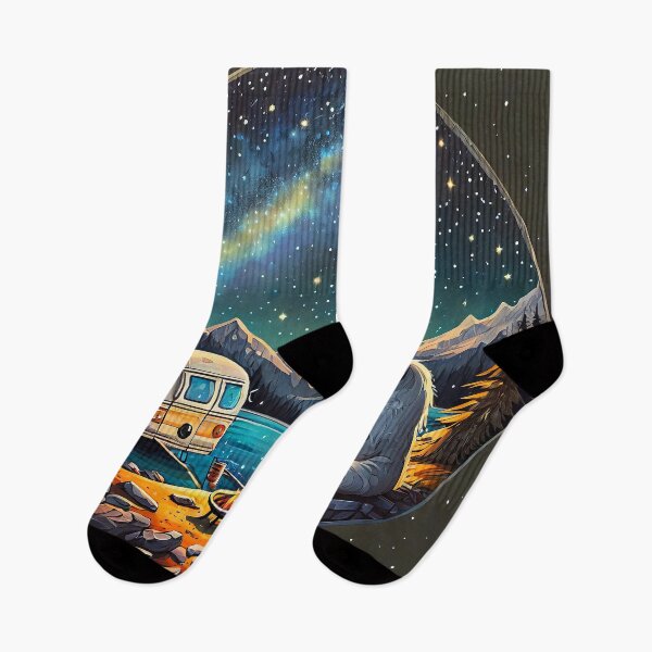 Item preview, Cat camping night time designed and sold by Tomi Robert.