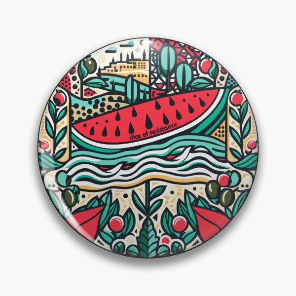 Item preview, Slice Of Resistance Watermelon, olives, olive tree, jerusalem palestine designed and sold by Slice Of Seed.