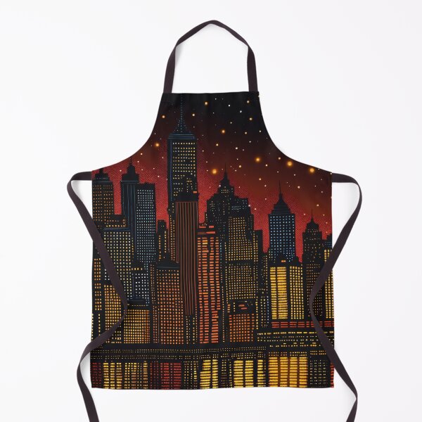 Item preview, Urban Sunset Mirage: Pointillism Cityscape designed and sold by ZipperDragon88.