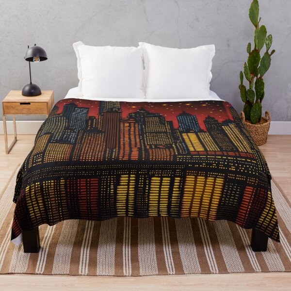 Item preview, Urban Sunset Mirage: Pointillism Cityscape designed and sold by ZipperDragon88.
