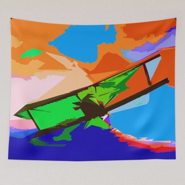Item preview, Colorful Abstract Biplane Airplane designed and sold by Carlo Varo.