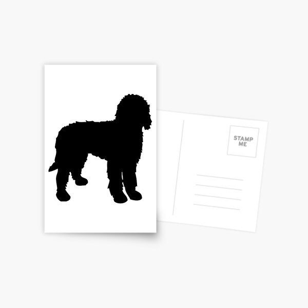 Download Labradoodle Silhouette Postcard By Emrdesigns Redbubble