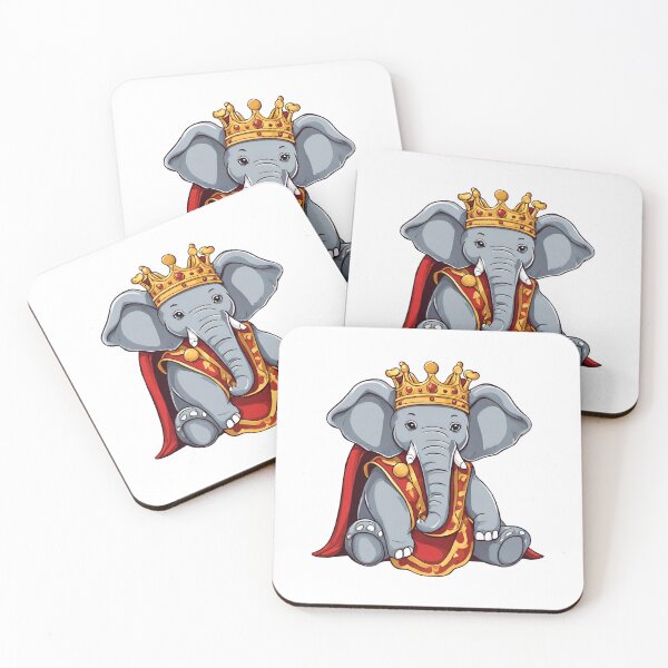 Item preview, Royal King Elephant Wearing Regal Crown designed and sold by Majestic Paws.