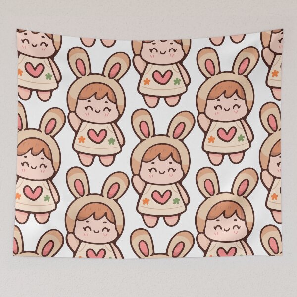 Item preview, cute easter rabbit cute illustration  decorative hand drawn illustration designed and sold by Momixzaaa.