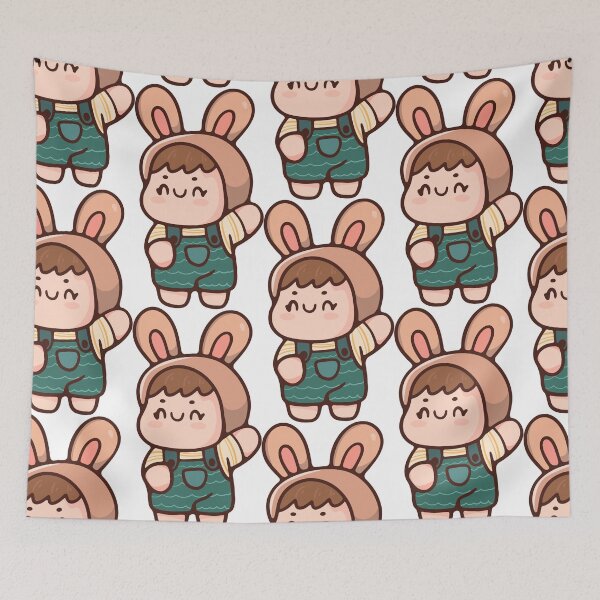 Item preview, cute easter rabbit cute illustration  decorative hand drawn illustration designed and sold by Momixzaaa.