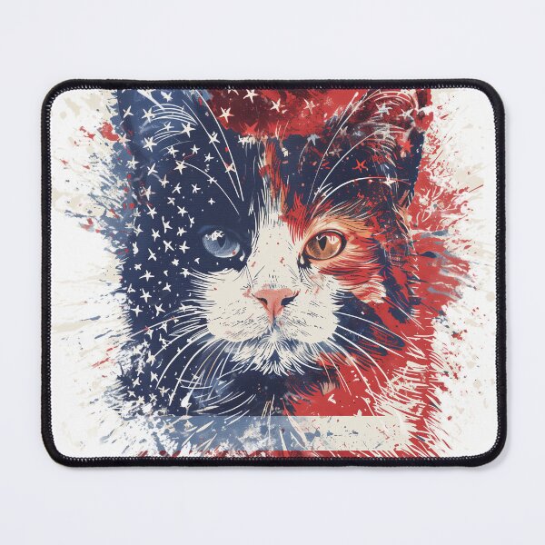 Item preview, American Pride Cat - Patriotic Feline Art designed and sold by Mephisto696.