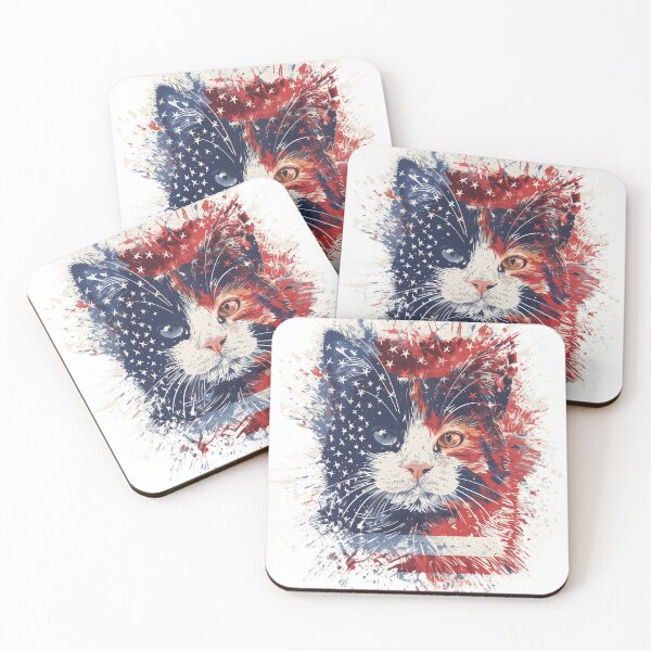 Item preview, American Pride Cat - Patriotic Feline Art designed and sold by Mephisto696.