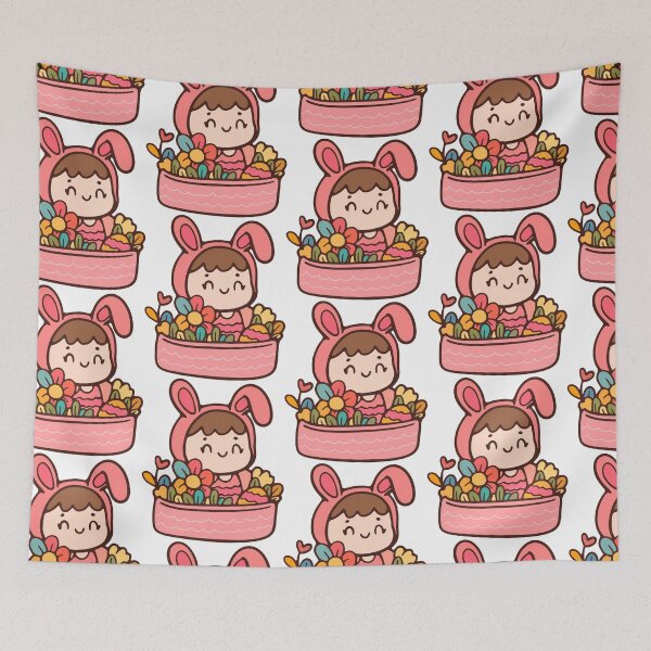 Item preview,  cute easter rabbit cute illustration  decorative hand drawn illustration designed and sold by Momixzaaa.