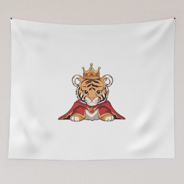 Item preview, Royal King Tiger Wearing Regal Crown designed and sold by Majestic Paws.