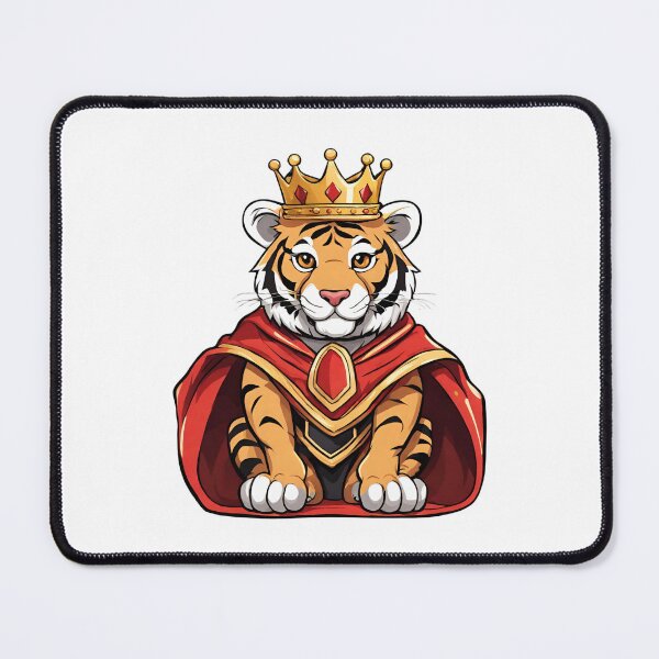 Item preview, Royal King Tiger Wearing Regal Crown designed and sold by Majestic Paws.