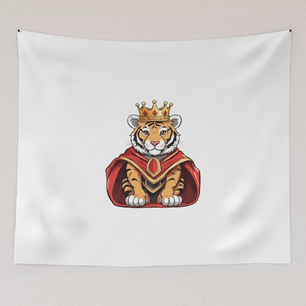Item preview, Royal King Tiger Wearing Regal Crown designed and sold by Majestic Paws.