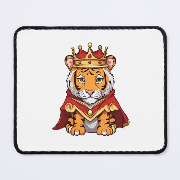 Item preview, Royal King Tiger Wearing Regal Crown designed and sold by Majestic Paws.