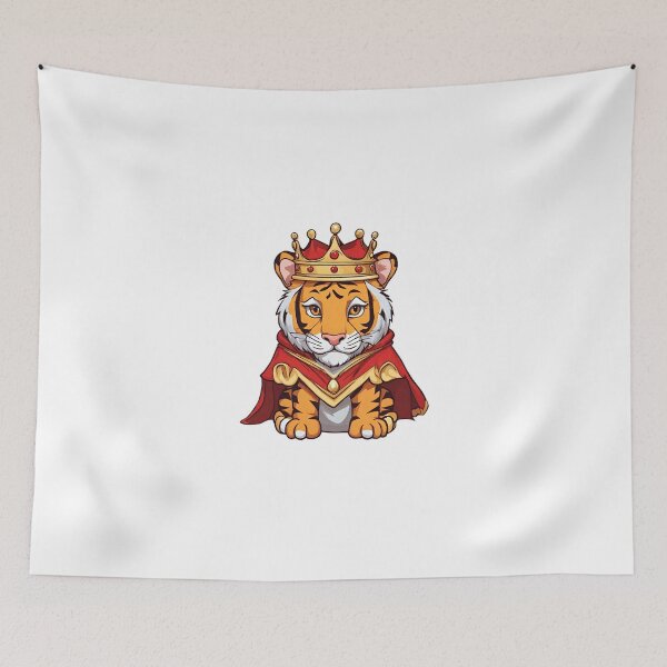Item preview, Royal King Tiger Wearing Regal Crown designed and sold by Majestic Paws.