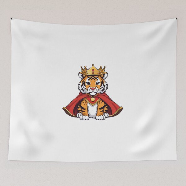 Item preview, Royal King Tiger Wearing Regal Crown designed and sold by Majestic Paws.