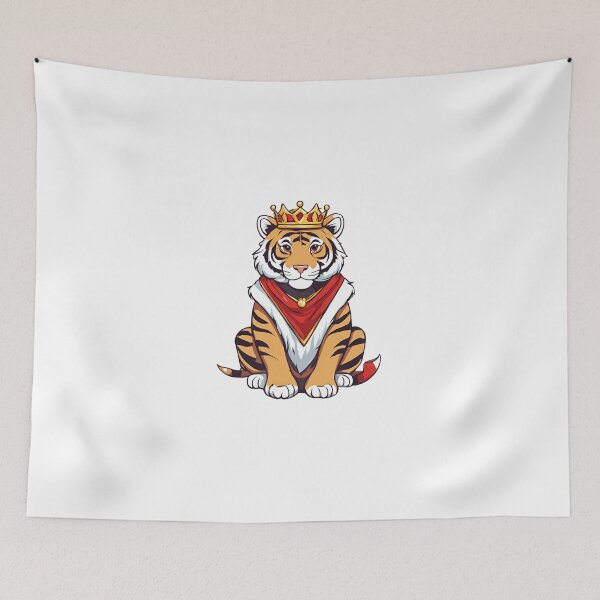 Item preview, Royal King Tiger Wearing Regal Crown designed and sold by Majestic Paws.