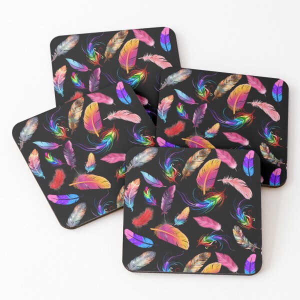 Item preview, Bright multicoloured Feather Design designed and sold by MarieSusan.