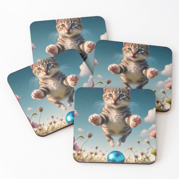 Item preview, Funny cute kitten playing with ball designed and sold by KolorowySwiata.