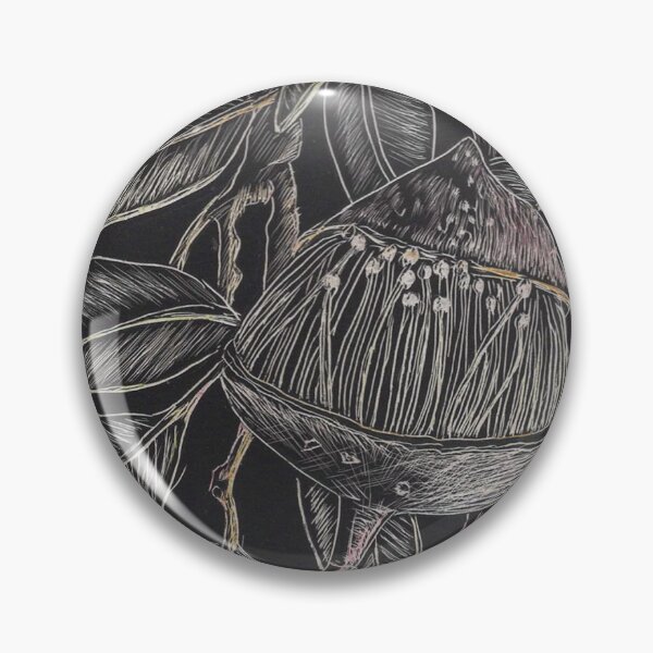 Item preview, scraperboard Eucalyptus blossoms designed and sold by Nature in Tasmania.