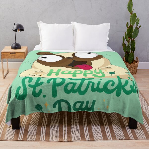 Item preview, st patrick's day dog ​​pug designed and sold by Vilemo.