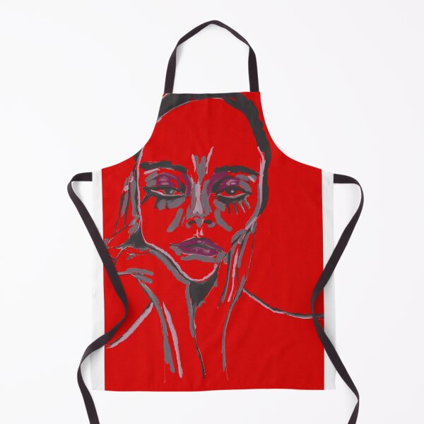 Item preview, portrait of a girl on a red background designed and sold by ElCookie.