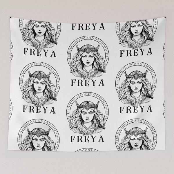 Item preview, Freya Viking Goddess of Norse Mythology Freyja runes designed and sold by Lady-Frost.