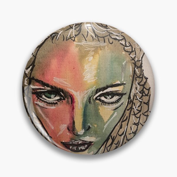 Item preview, self-portrait of the artist woman in multicolored colors designed and sold by ElCookie.