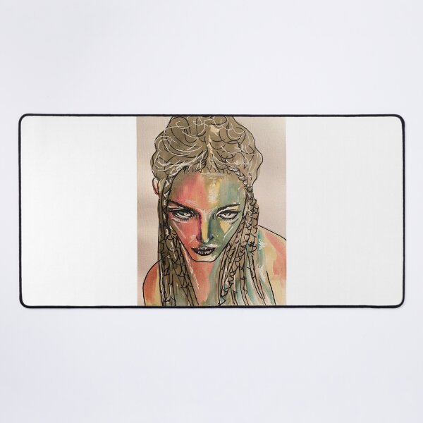 Item preview, self-portrait of the artist woman in multicolored colors designed and sold by ElCookie.