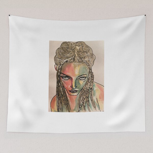 Item preview, self-portrait of the artist woman in multicolored colors designed and sold by ElCookie.