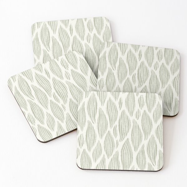 Item preview, Leaves lines vertically striped in sage, light green designed and sold by Katj-A-Studio.
