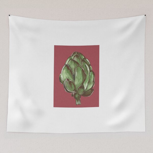Item preview, still life of a vegetable on a red background designed and sold by ElCookie.