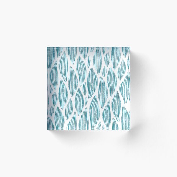 Item preview, Leaves lines vertically striped in turquoise, light blue designed and sold by Katj-A-Studio.